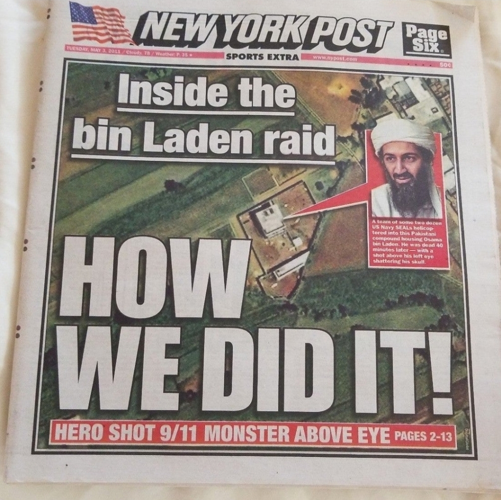 May3,2011 Bin Laden killed NEW YORK POST Mint